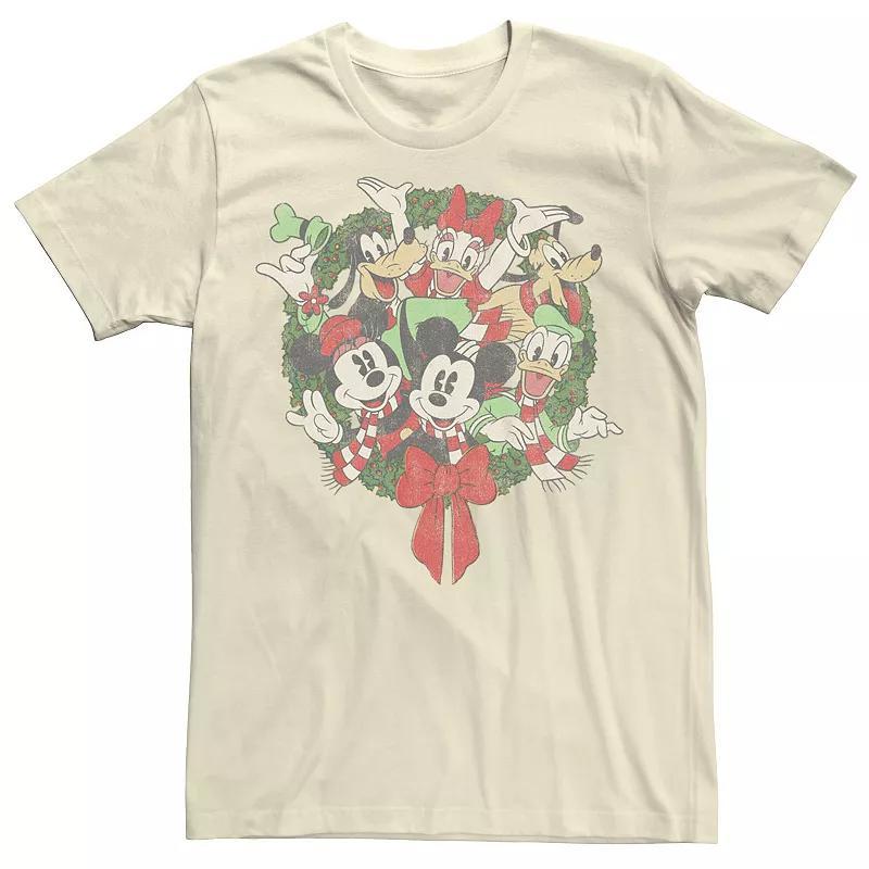 Mens Disney Group Shot Christmas Wreath Tee Product Image