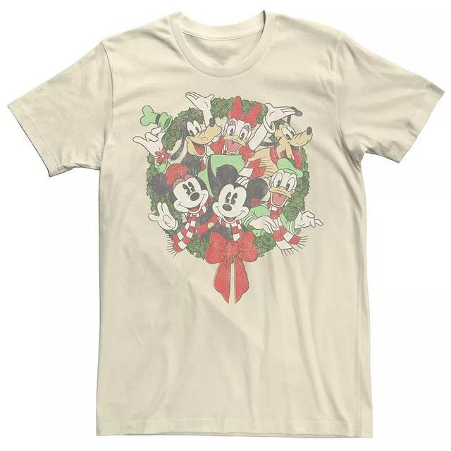 Disneys Group Shot Christmas Wreath Mens Tee Product Image