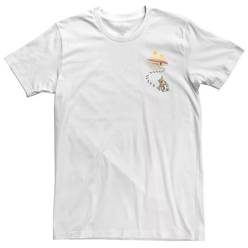 Big & Tall Star Wars Droid Dessert Footprints Pocket Tee, Mens Product Image