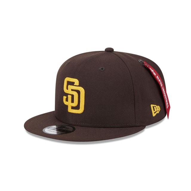 Alpha Industries x San Diego Padres Brown 9FIFTY Snapback Hat Male Product Image