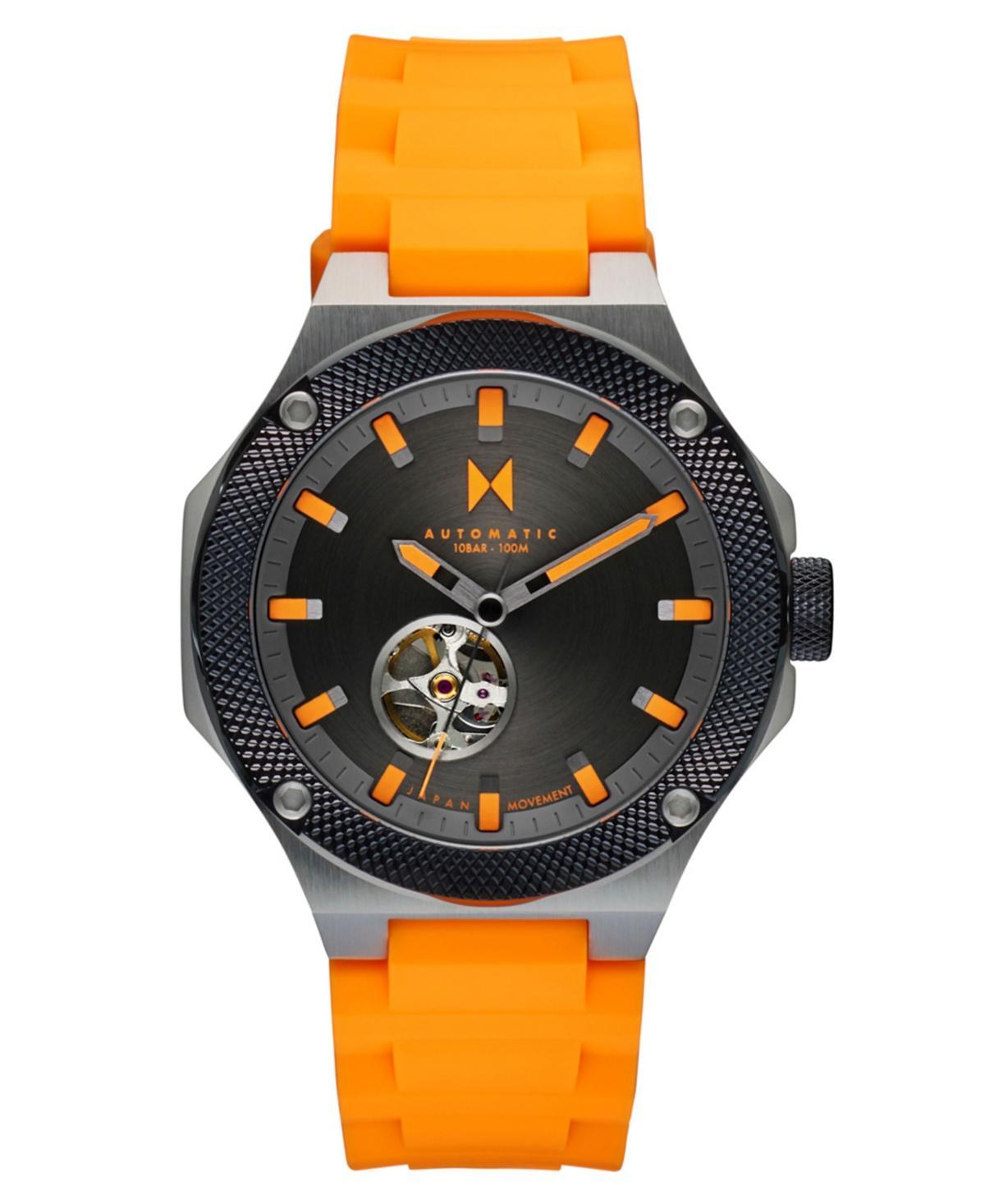 MVMT Mens Raptor Automatic Orange Silicone Strap Watch Product Image