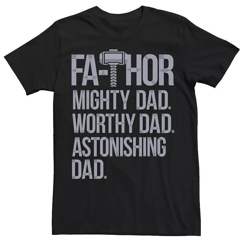 Mens Marvel Fa-Thor Mighty Worthy Astonishing Dad Fathers Day Graphic Tee Product Image