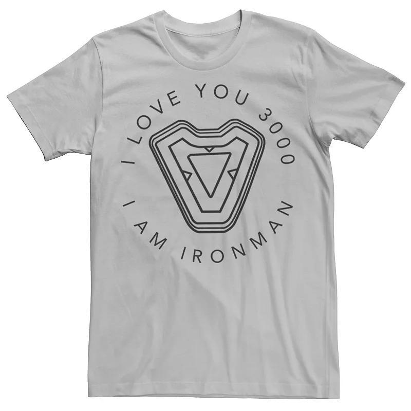 Mens Marvel Avengers Endgame Iron Man I Love You 3000 Quote Circle Logo Graphic Tee Product Image