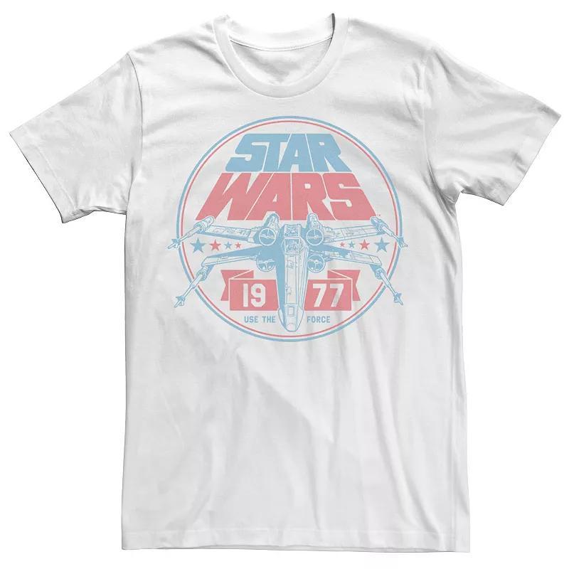 Big & Tall Star Wars Patriotic X-Wing Vintage Badge Tee, Mens Product Image