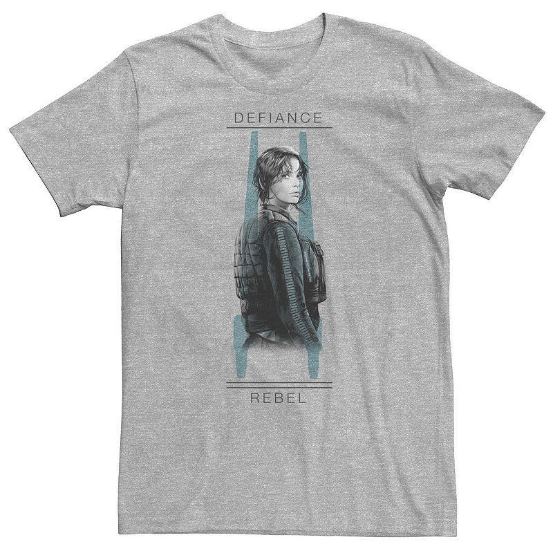 Big & Tall Star Wars Rogue One Jyn Defiance U-Wing Tee, Mens Athletic Grey Product Image