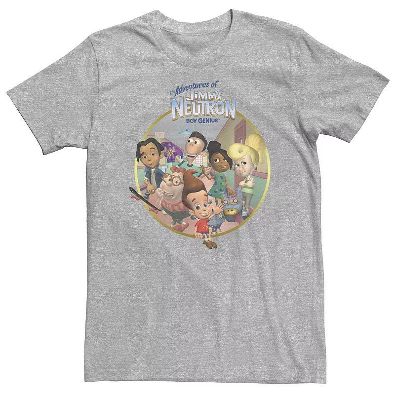 Big & Tall Nickelodeon Jimmy Neutron Friends In The Hallway Tee, Mens Athletic Grey Product Image