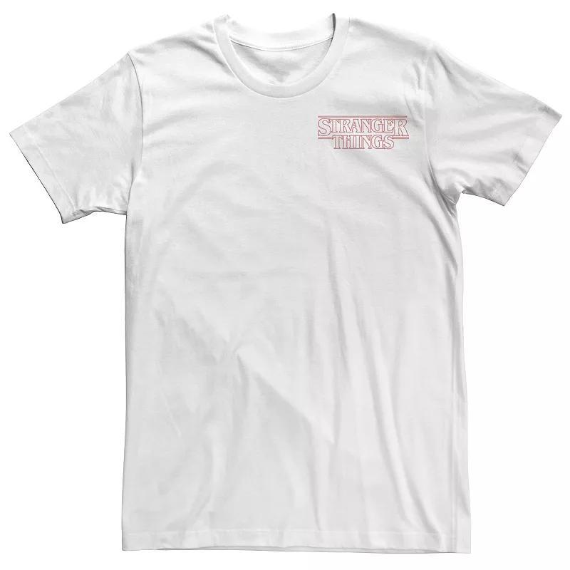 Mens Netflix Stranger Things Logo Outline Left Chest Tee Product Image