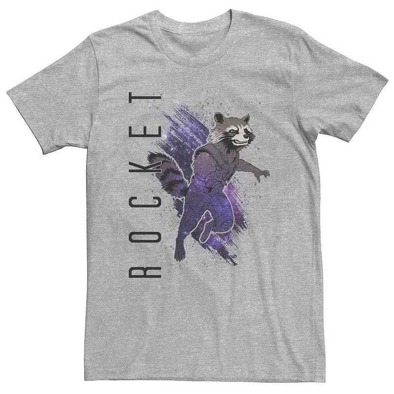 Big & Tall Marvel Avengers Endgame Rocket Painted Galaxy Tee, Mens Product Image