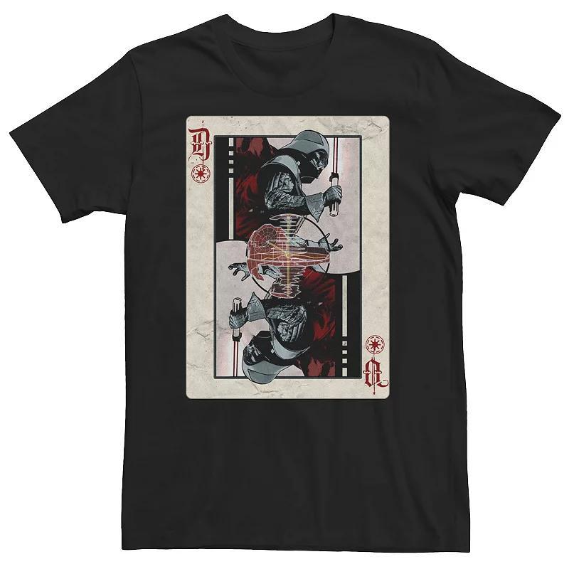 Big & Tall Star Wars Darth Vader Death Star Playing Card Tee, Mens Product Image