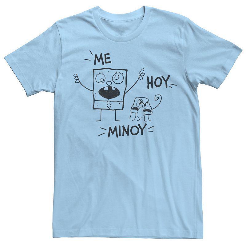 Mens Spongebob Me Hoy Minoy Doodlebob And Doodle Squid Tee Light Blue Product Image