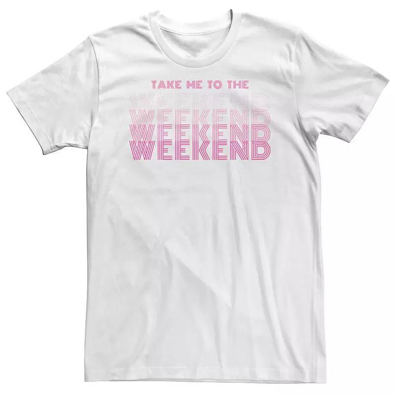 Big & Tall Take Me To The Weekend Word Stack Tee, Mens Product Image