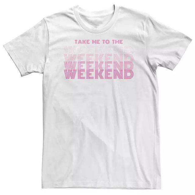 Big & Tall Take Me To The Weekend Word Stack Tee, Mens Product Image