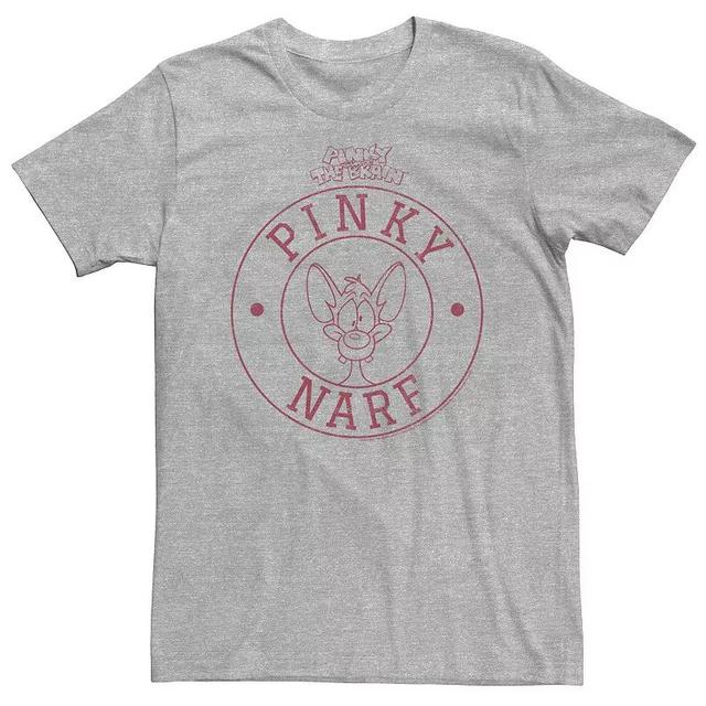 Big & Tall Pinky And The Brain Pinky Narf Logo Tee, Mens Athletic Grey Product Image