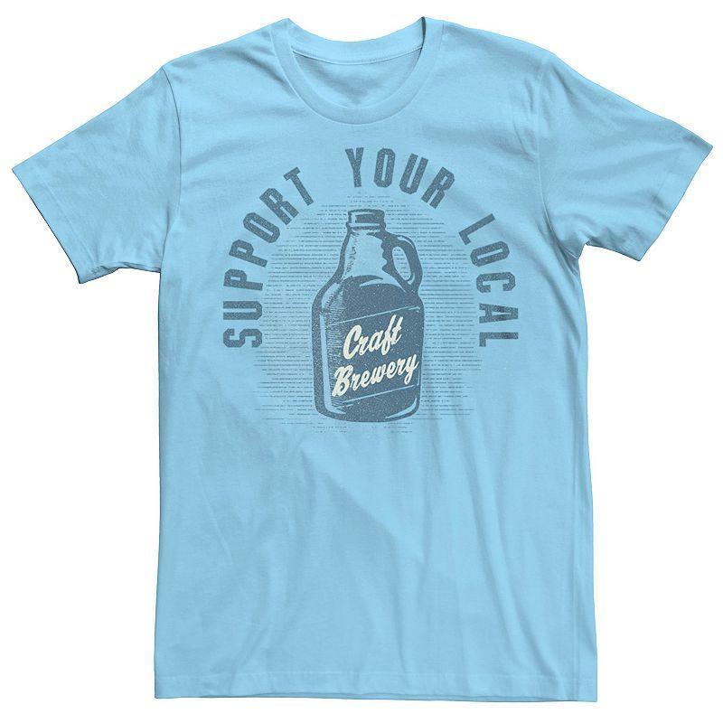 Mens Support Your Local Craft Brewery Growler Graphic Tee Product Image