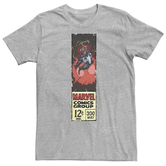 Big & Tall Marvel Venom Comics Group Vintage Ticket Label Tee, Mens Athletic Grey Product Image