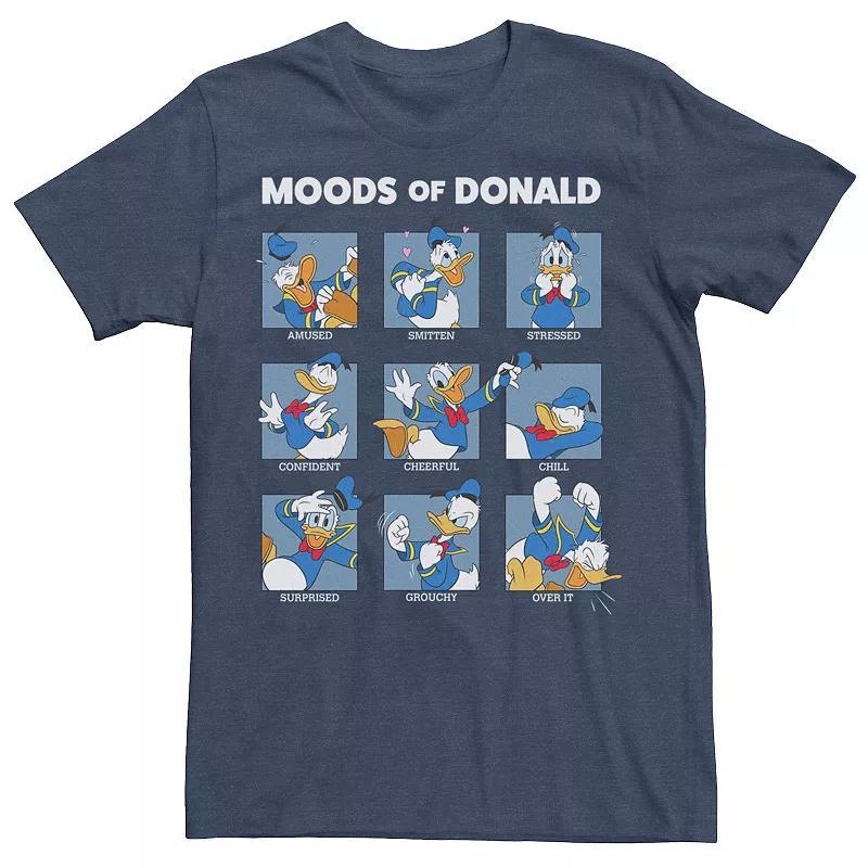 Disneys Mickey & Friends Donald Duck Mens Moods Box Up Tee Red Grey Product Image