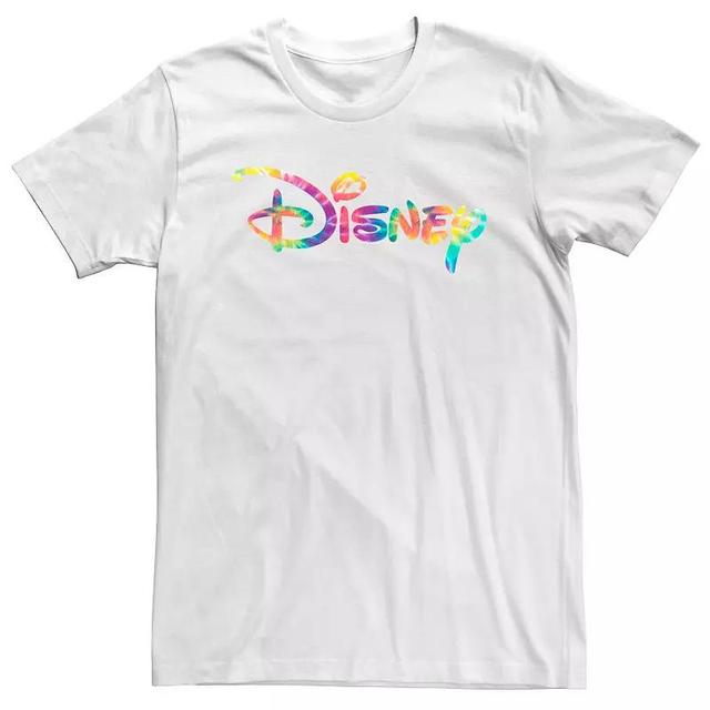 Big & Tall Disney Rainbow Tie-Dye Chest Logo Tee, Mens Product Image