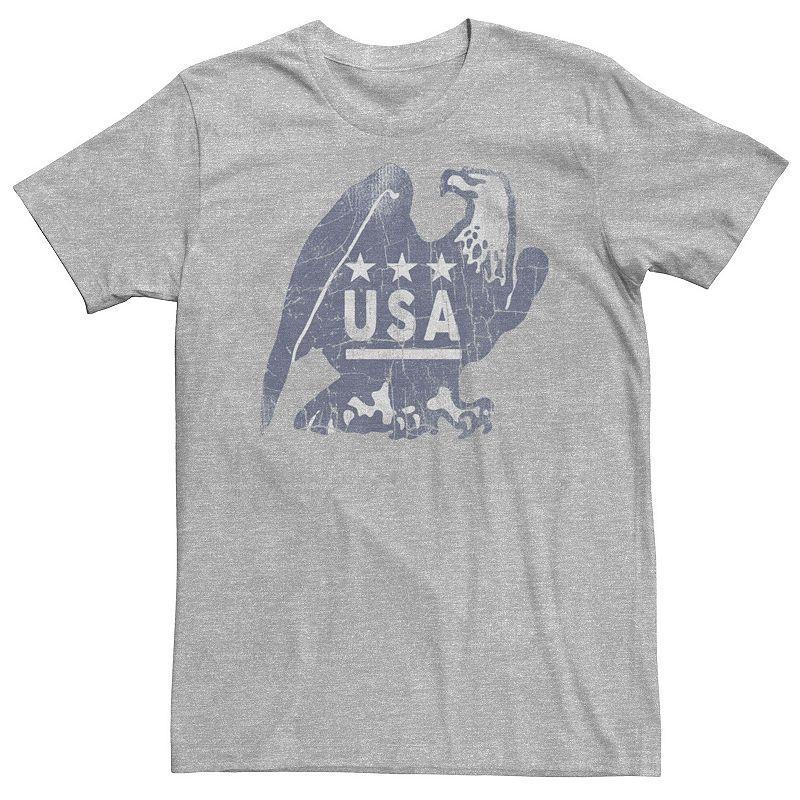 Mens USA Eagle Distressed Portrait Tee Athletic Grey Product Image