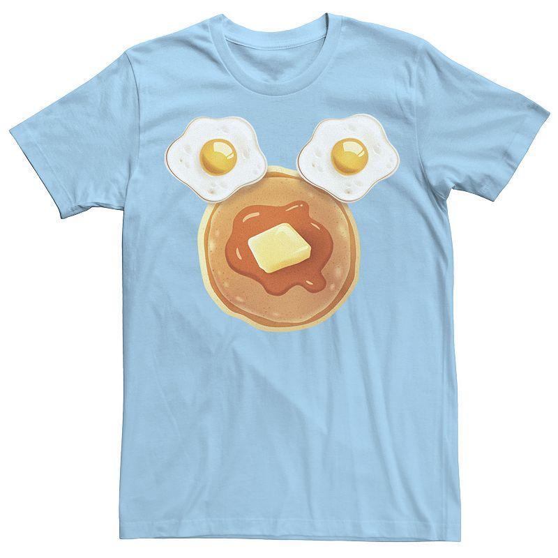 Mens Disney Mickey & Friends Mickey Pancakes & Eggs Ears Tee Light Blue Product Image