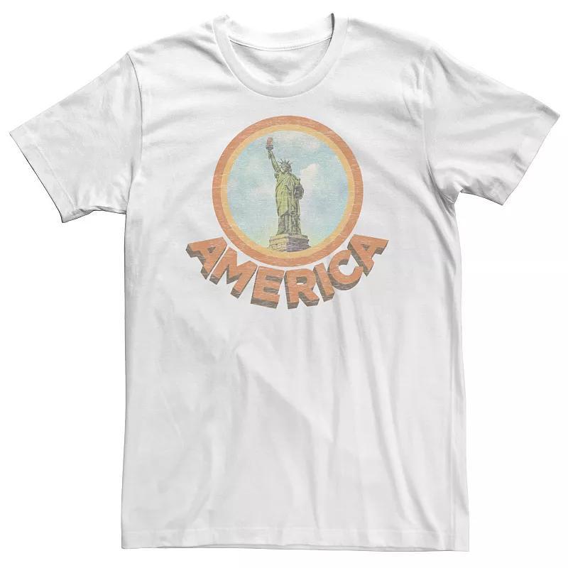 Big & Tall Americana Vintage Statue Of Liberty America Tee, Mens Product Image