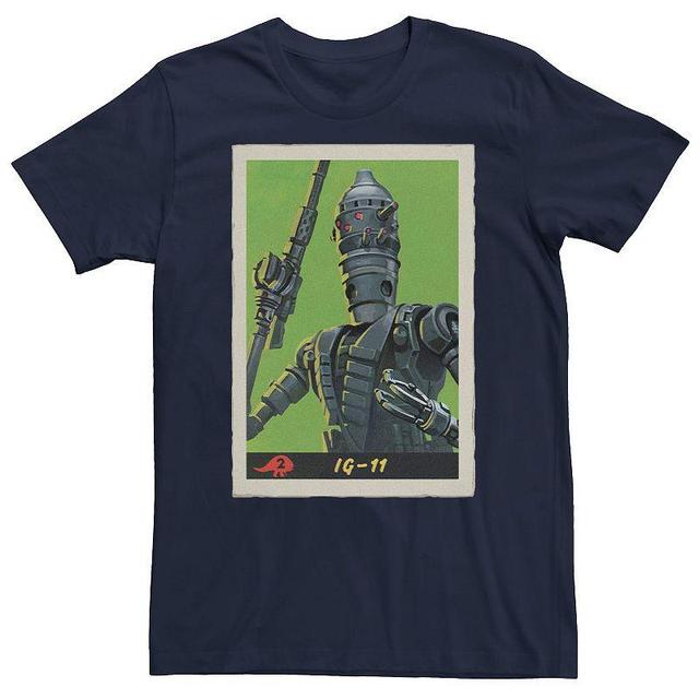 Mens The Mandalorian IG-11 Droid Card Tee Blue Product Image