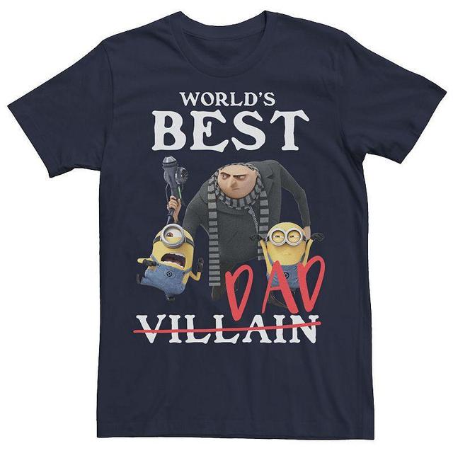 Mens Despicable Me Minions The Creature Worlds Best Dad Portrait Tee Blue Product Image