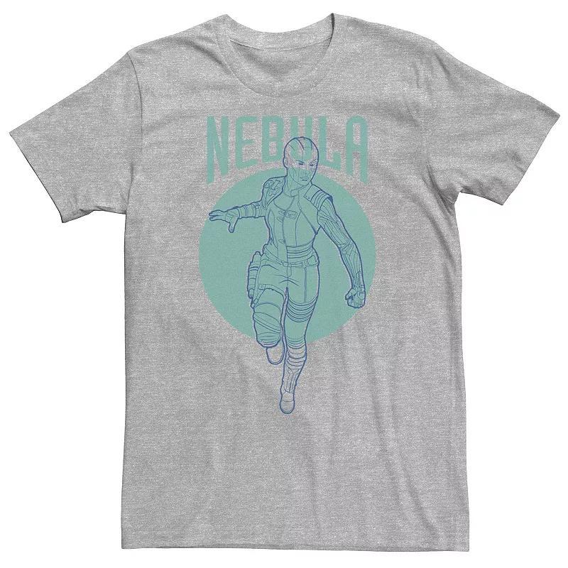 Big & Tall Marvel Avengers Endgame Nebula Outline Poster Tee, Mens Athletic Grey Product Image