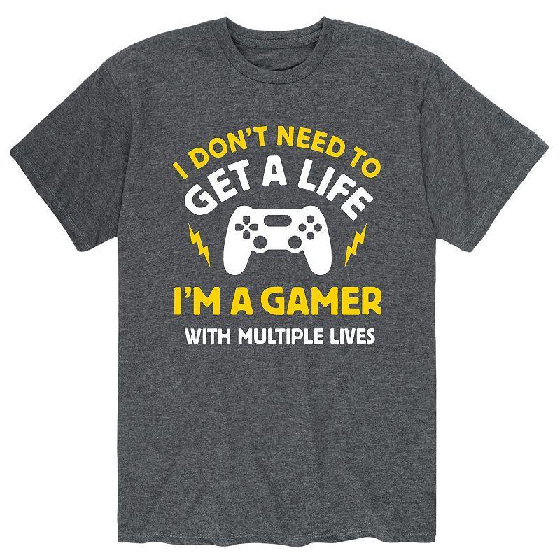 Mens I Dont Need To Get Life Tee Dark Grey Product Image