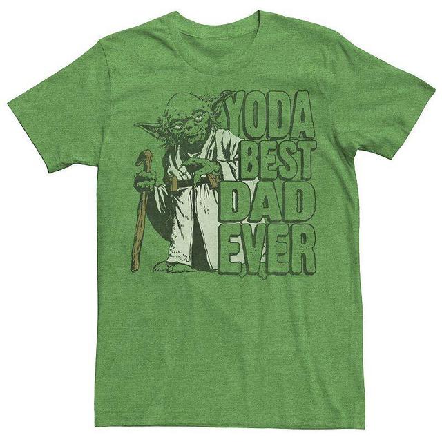 Mens Star Wars Yoda Best Dad Ever Awesome Father Tee Kelly Grey Product Image