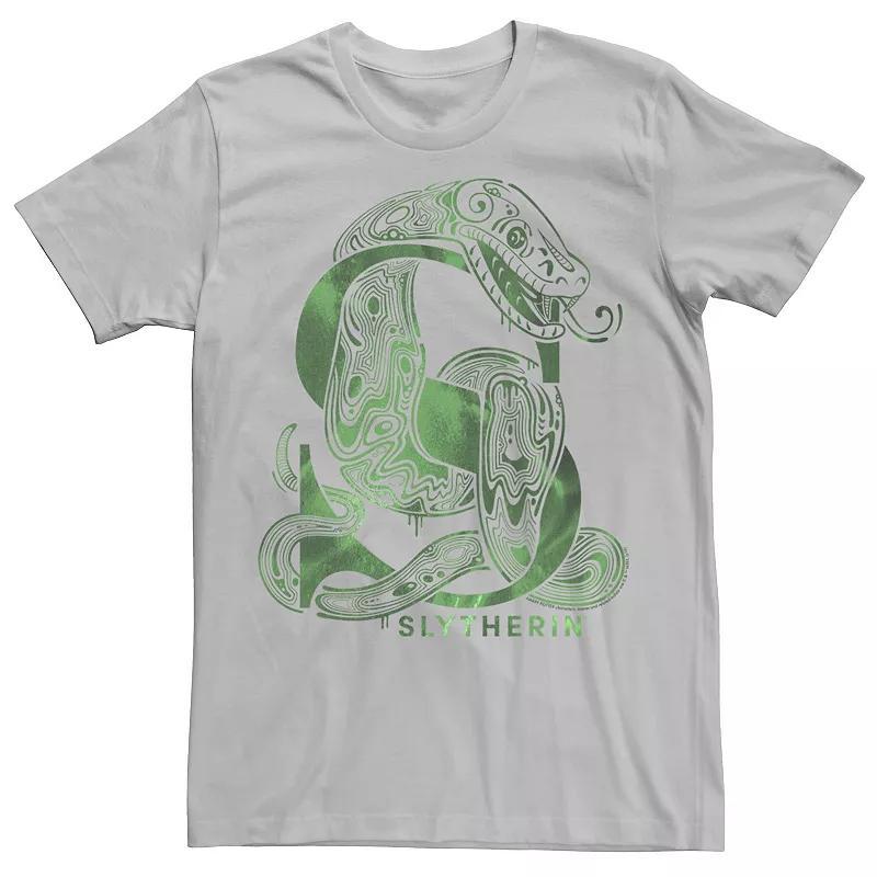 Mens Harry Potter Deathly Hallows 2 Slytherin Green Hue Logo Tee Product Image