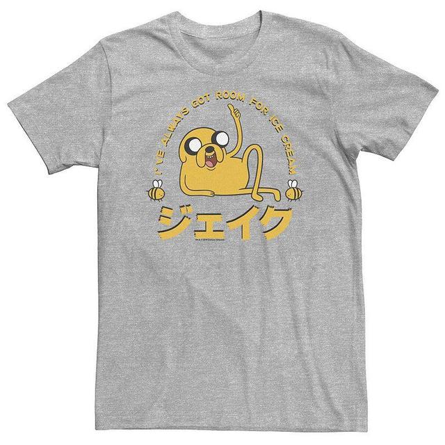 Big & Tall Adventure Time Jake Ive Always Got Room For Ice Cream Kanji Tee, Mens Athletic Grey Product Image