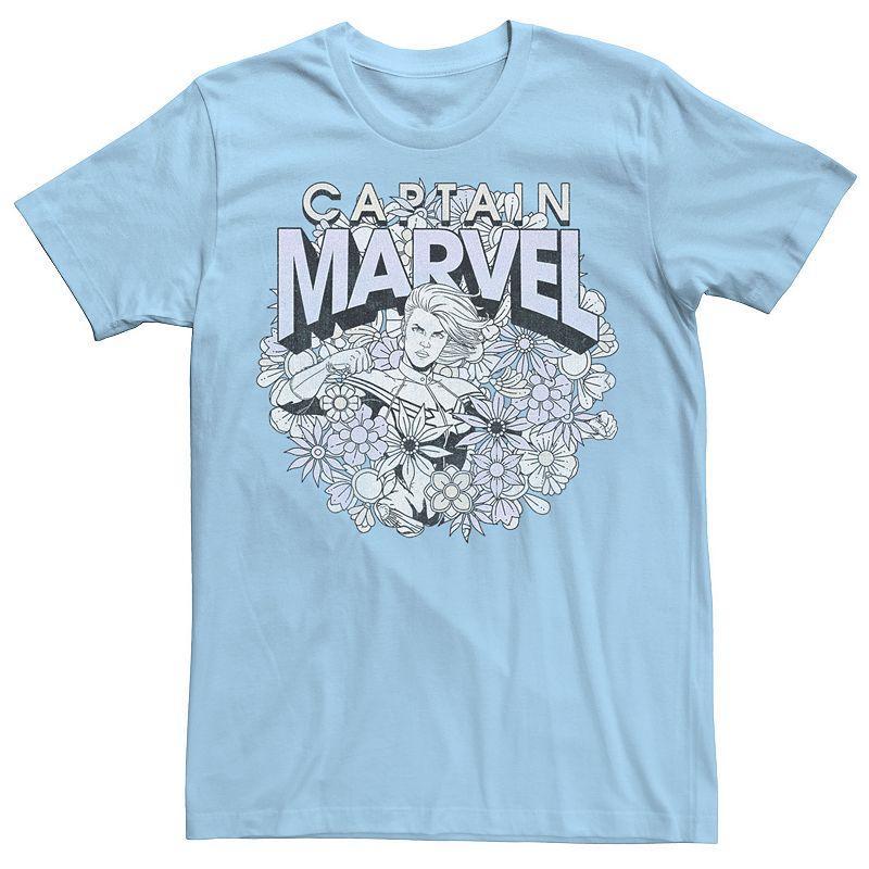 Mens Marvel Captain Marvel Spring Floral Tee Product Image