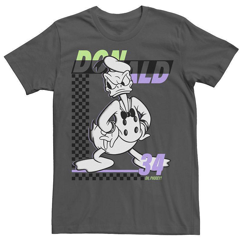 Disneys Mickey & Friends Donald Duck 34 Checkerboard Mens Tee Grey Product Image