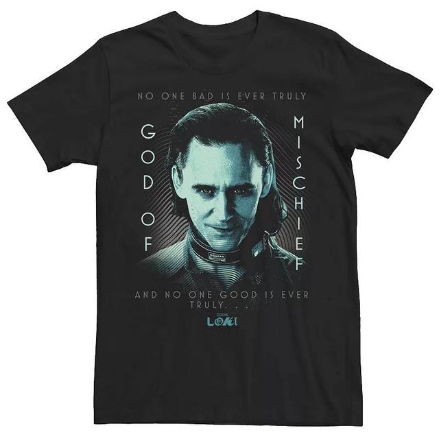 Mens Marvel Loki God Of Mischief Blue Hue Poster Tee, Boys Product Image