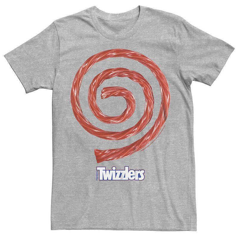 Mens Twizzlers Logo Spiral Graphic Tee Athletic Grey Product Image