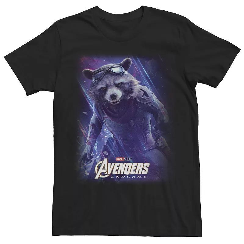 Mens Marvel Avengers Endgame Rocket Raccoon Galactic Space Poster Graphic Tee Product Image