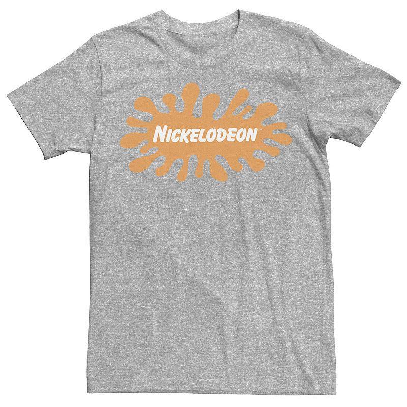 Mens Nickelodeon Orange Splat Logo Tee Dark Grey Product Image