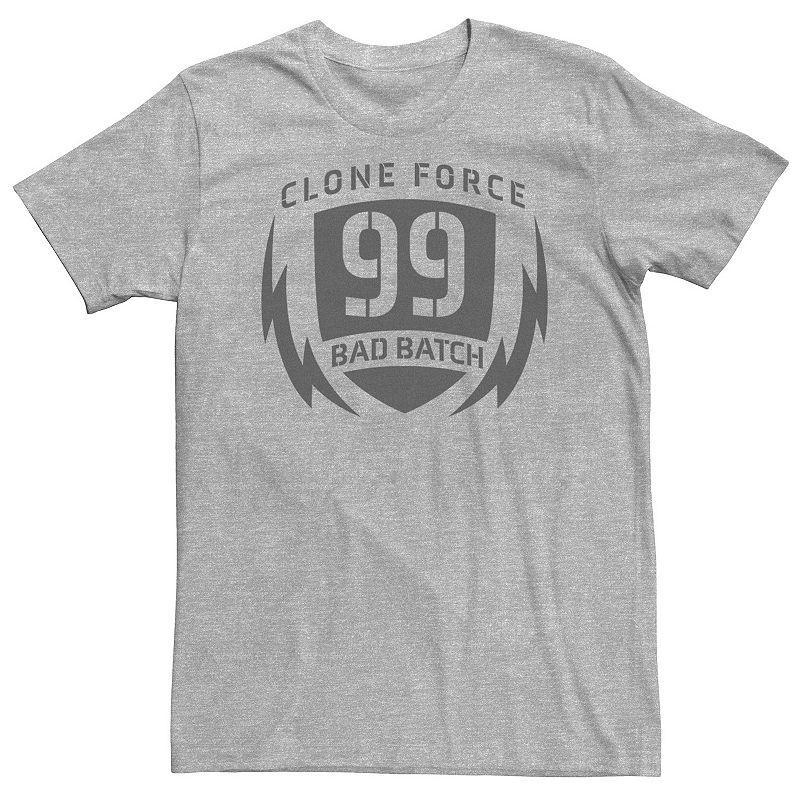 Big & Tall Star Wars: The Bad Batch Clone Force 99 Lightning Logo Tee, Mens Athletic Grey Product Image