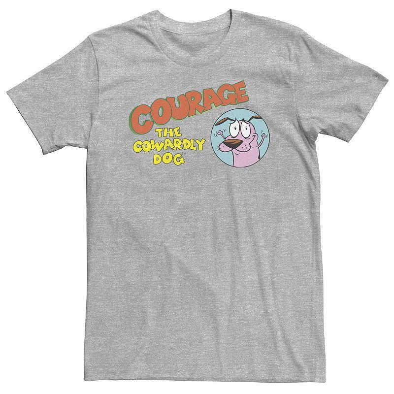 Big & Tall Courage The Cowardly Dog Green Hue Abduction Tee, Mens Med Grey Product Image