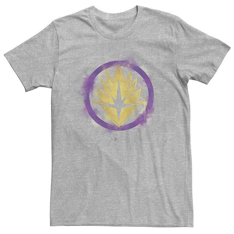 Big & Tall Marvel Avengers Endgame Guardians Spray Paint Logo Tee, Mens Athletic Grey Product Image