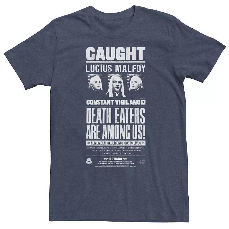 Big & Tall Harry Potter Lucius Malfoy Caught Poster Tee, Mens Navy Grey Product Image