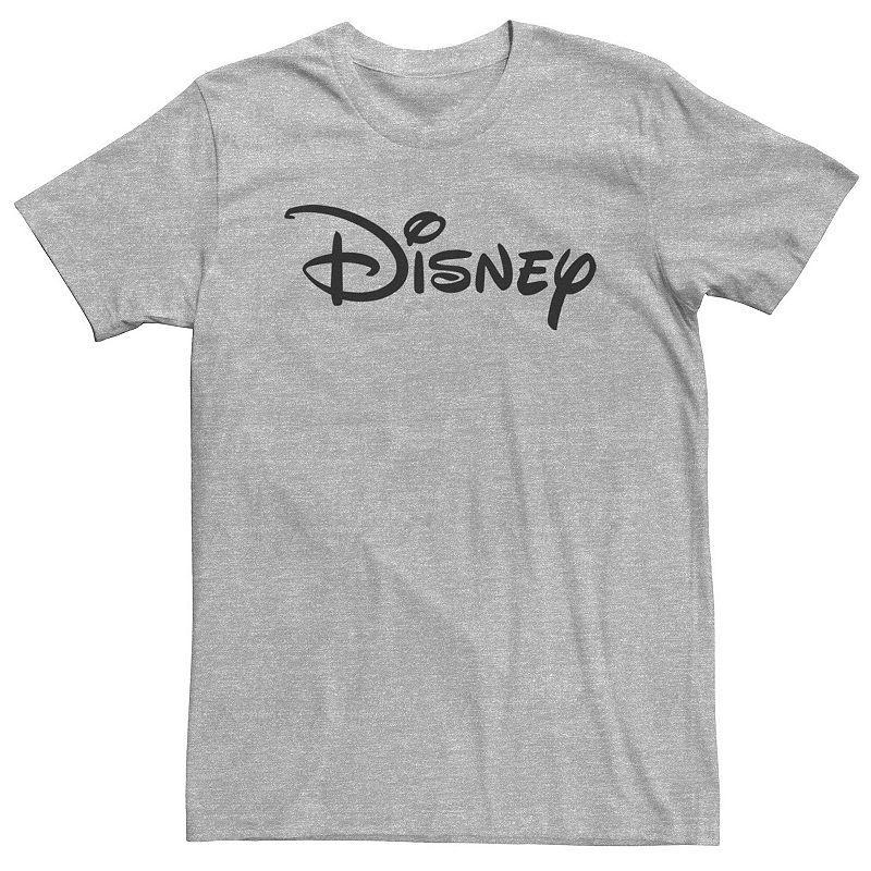 Big & Tall Disney Big Disney Logo Tee, Mens Athletic Grey Product Image