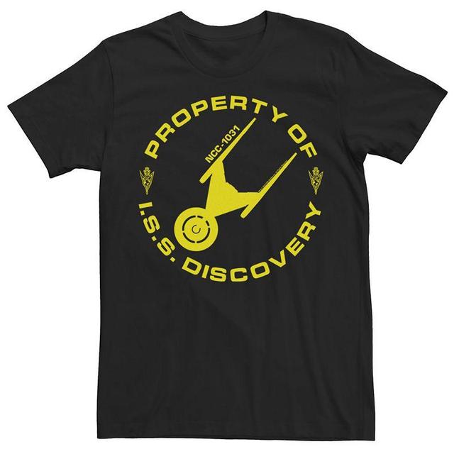 Mens Star Trek Discovery Property of I.S.S. Discovery Graphic Tee Black Product Image