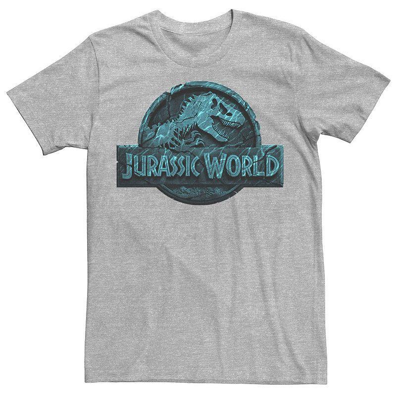 Mens Jurassic World Two Logo Lost In The Deep Tee Athletic Grey Product Image