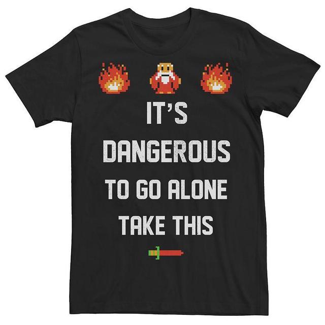 Nintendo Mens Legend of Zelda Its Dangerous To Go Alone Quote Short Sleeve T-Shirt Product Image