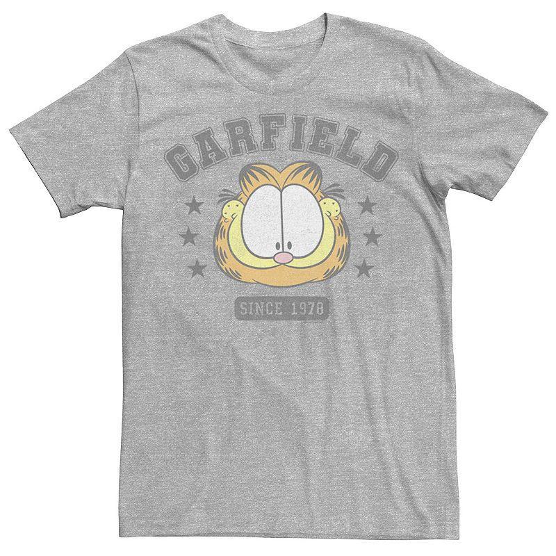 Mens Garfield Collegiate Garfield Retro Tee Athletic Grey Product Image