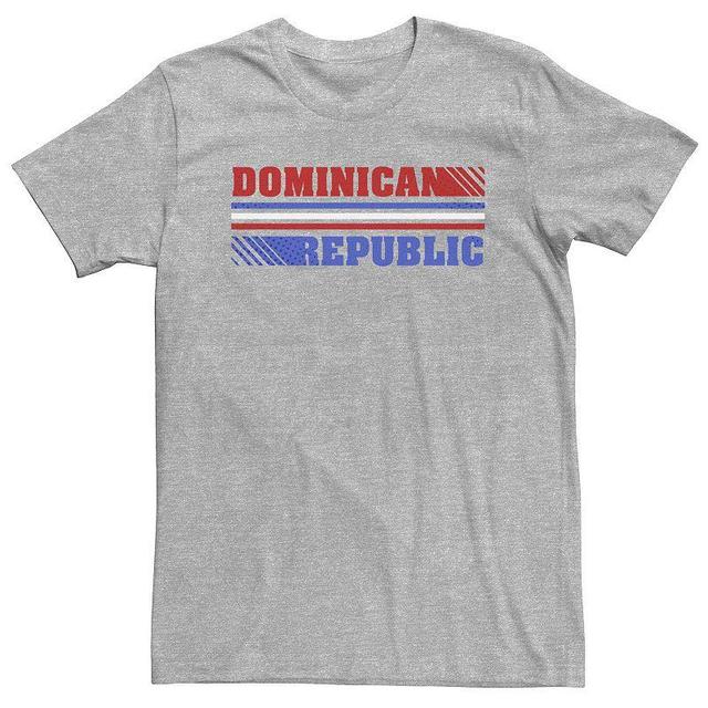 Big & Tall Fifth Sun Dominican Republic Text Overlay Tee, Mens Athletic Grey Product Image