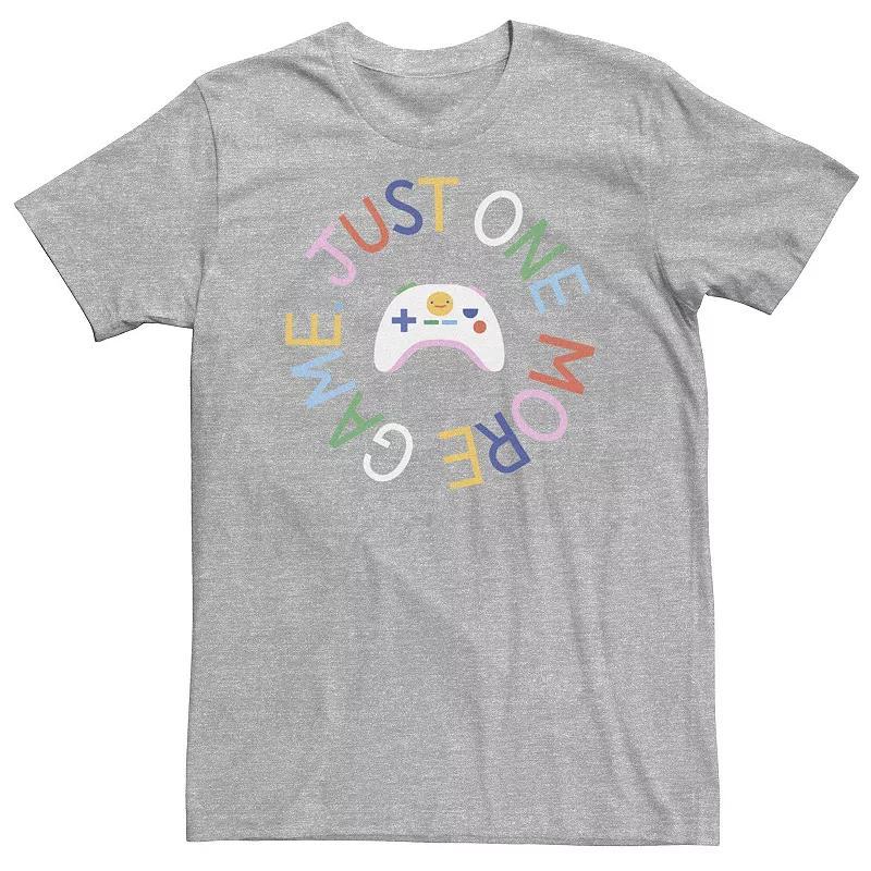 Big & Tall Game Center Control Colorful Text Tee, Mens Athletic Grey Product Image