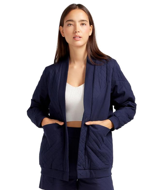 Belle & Bloom Womens Women Over It Quilted Bomber Jacket Product Image