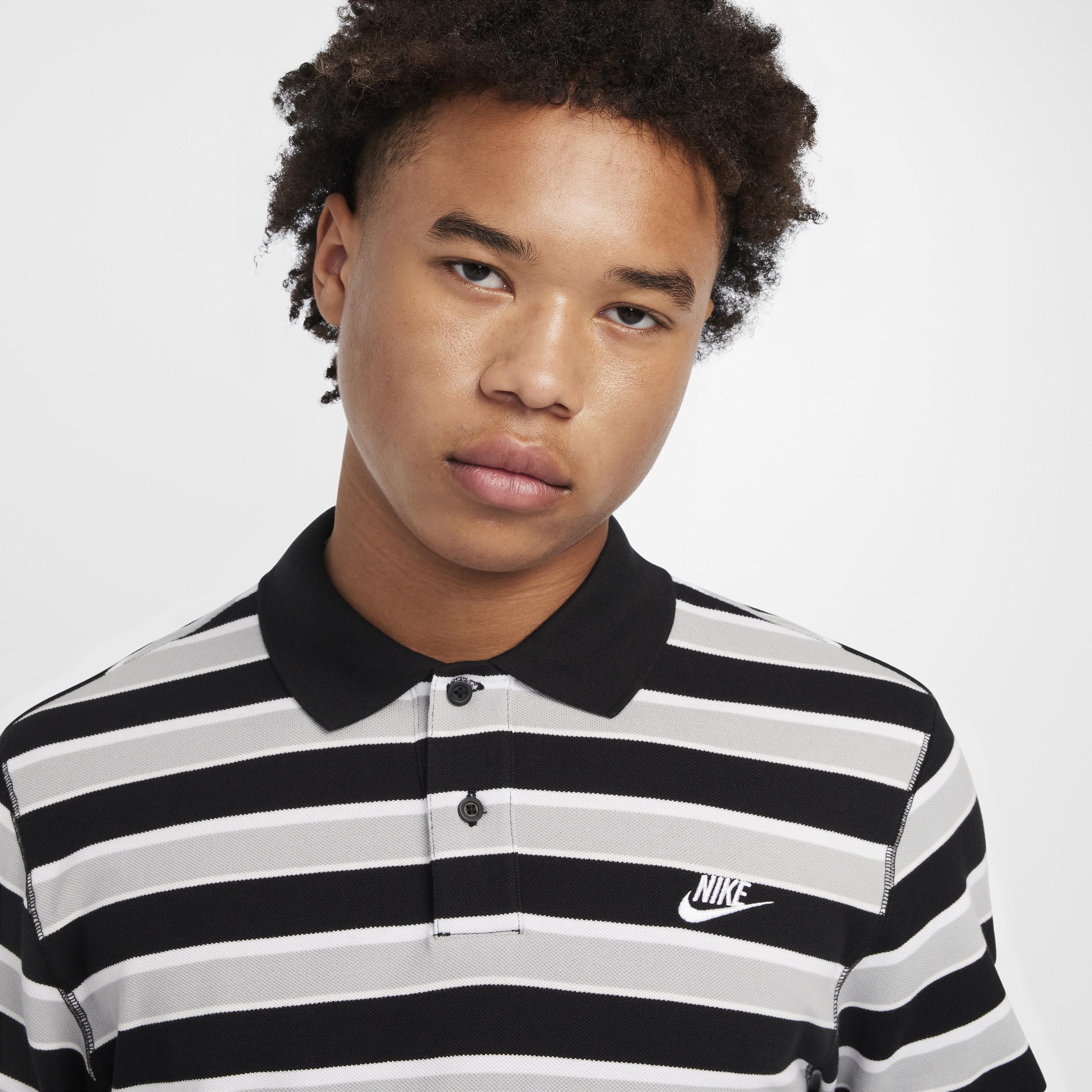 Nike Mens Club Long-Sleeve Striped Polo Product Image